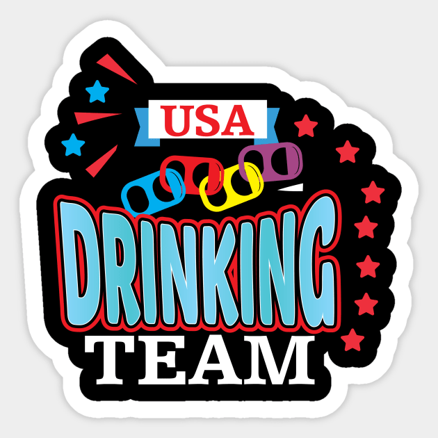 USA Drinking Team Sticker by Diannas